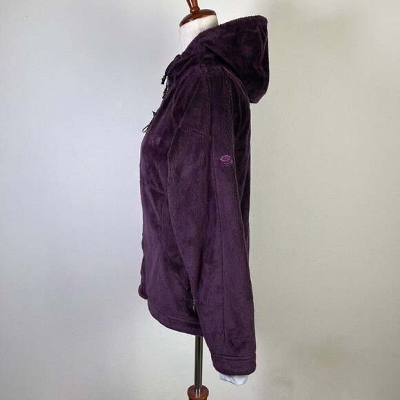 Mountain Hard Wear Fleece Jacket Hooded Women's Small Purple Fuzzy Full Zip - Picture 5 of 15